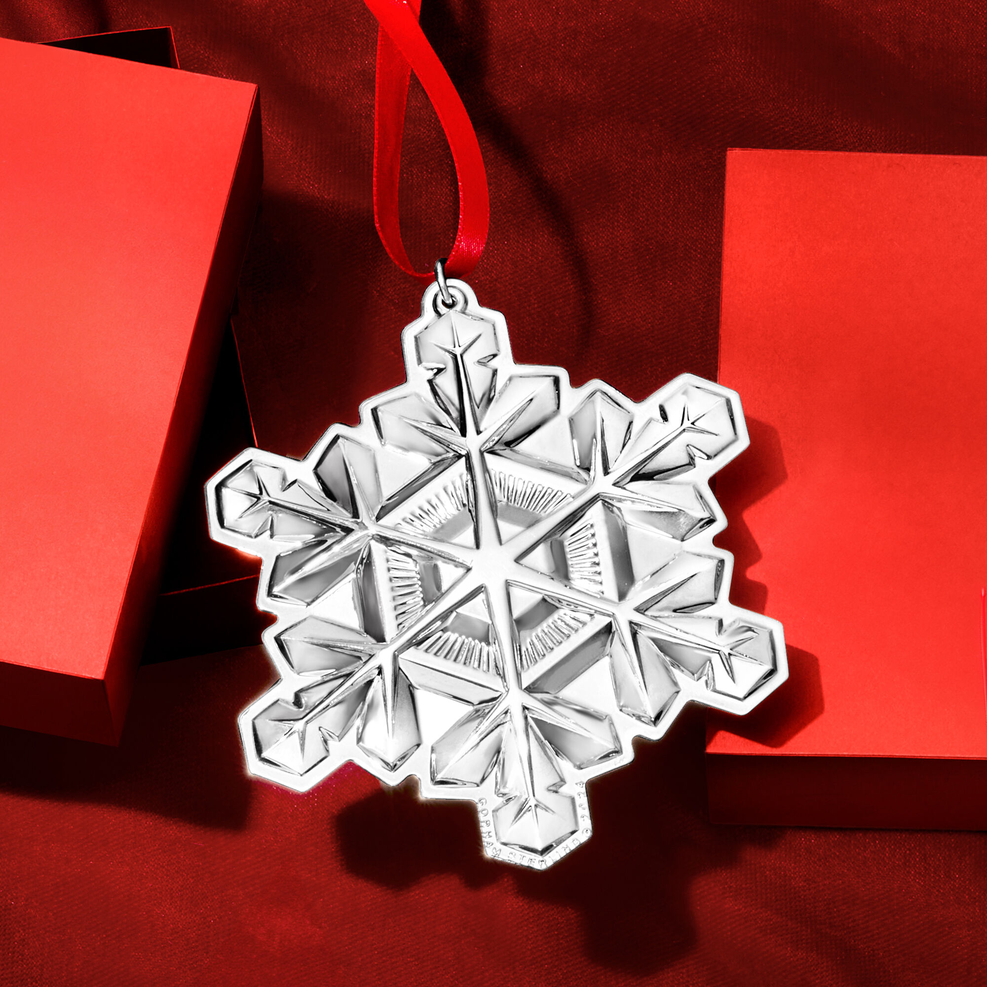Gorham silver snowflake ornaments on sale