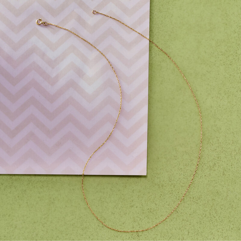 .7mm 14kt Yellow Gold Rope-Chain Necklace image number 2