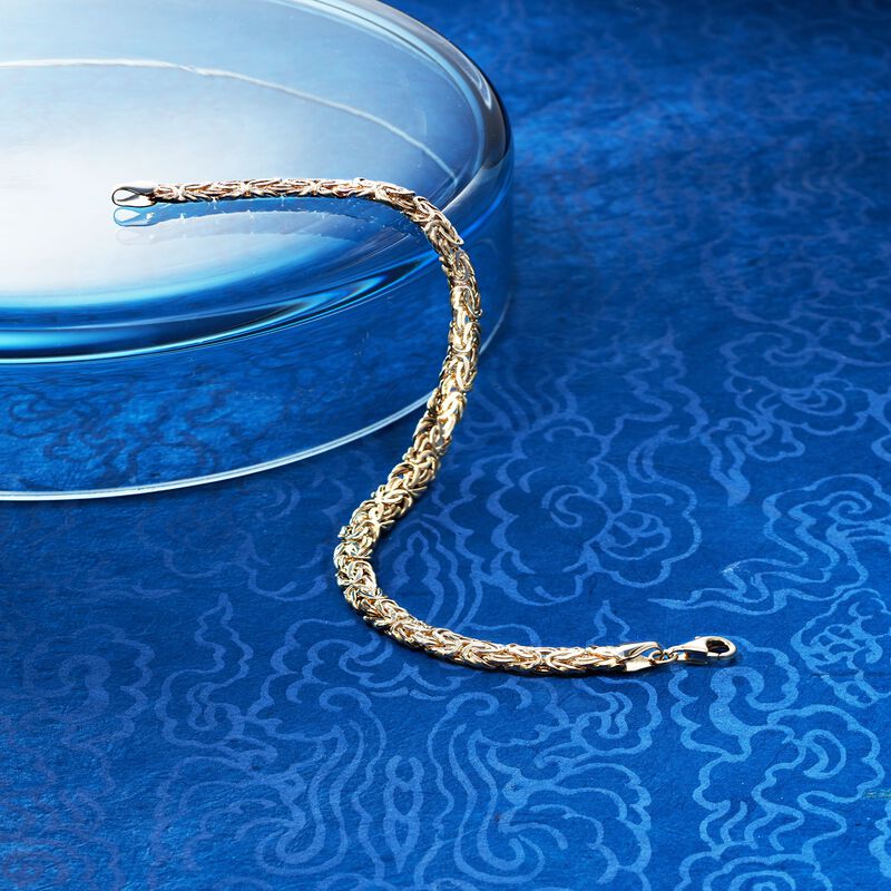 14kt Yellow Gold Byzantine Bracelet image number 2