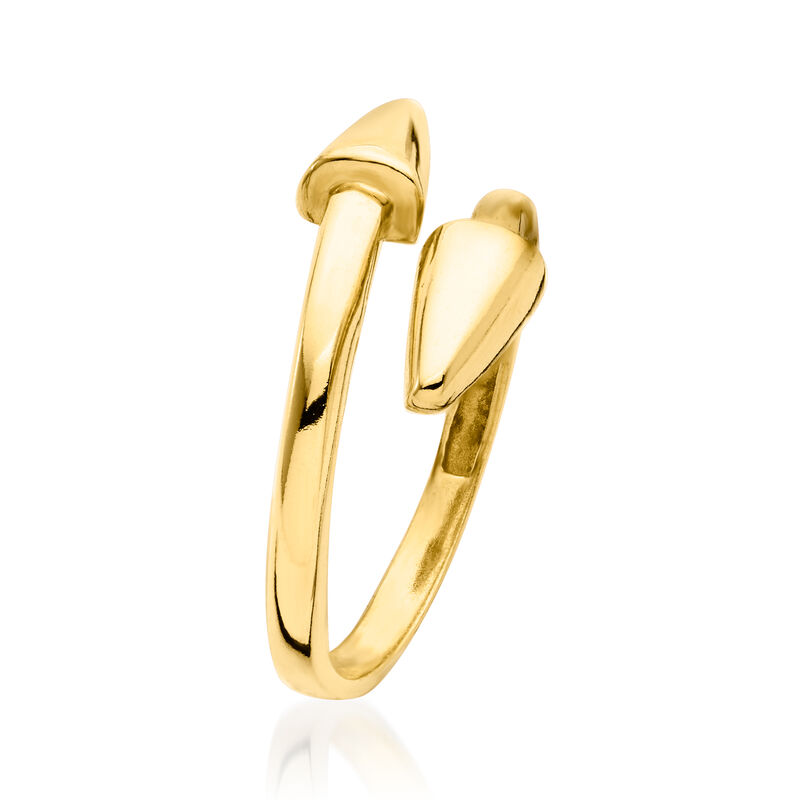 18kt Gold Vermeil Arrow Bypass Ring image number 2