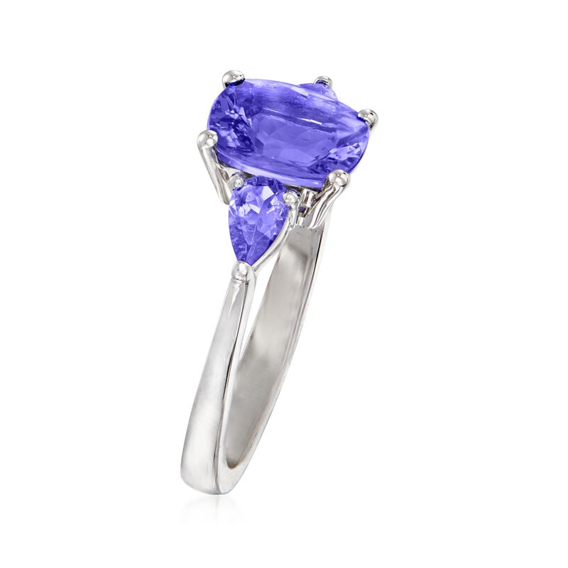 1.70 ct. t.w. Tanzanite Ring in 14kt White Gold image number 2