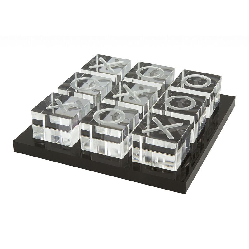 Black and Clear Lucite Tic-Tac-Toe Set image number 0