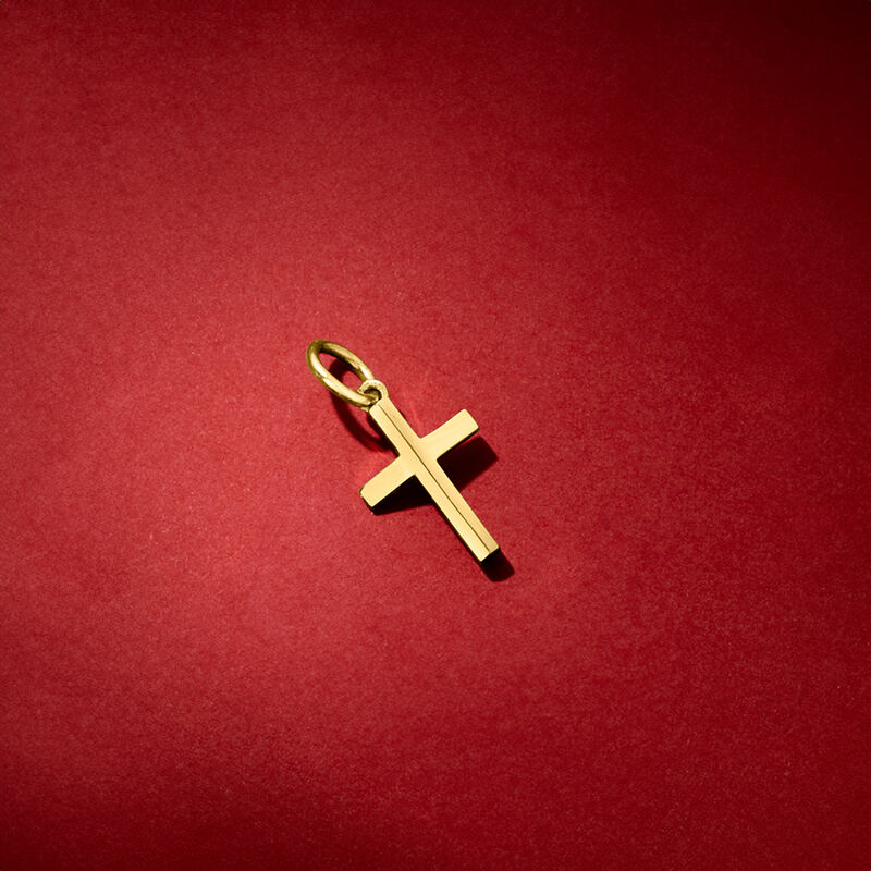 Italian 14kt Yellow Gold Cross Charm  image number 2