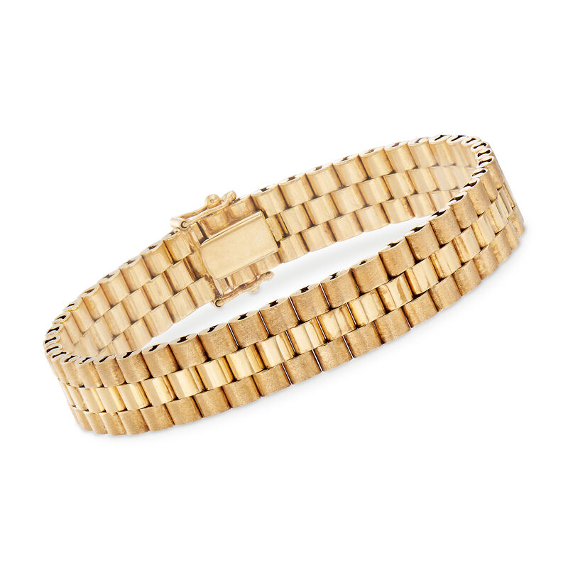 C. 1980 Vintage 14kt Yellow Gold Link Bracelet image number 0
