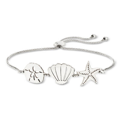 Sterling Silver Sea Life Bolo Bracelet