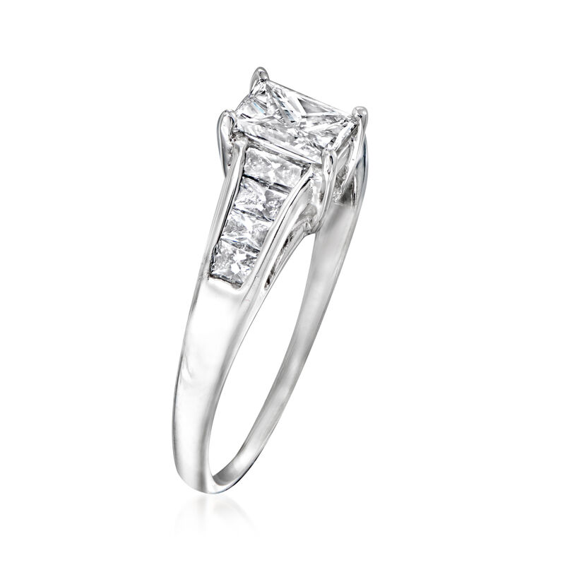 C. 1980 Vintage 1.02 ct. t.w. Diamond Ring in 14kt White Gold image number 2