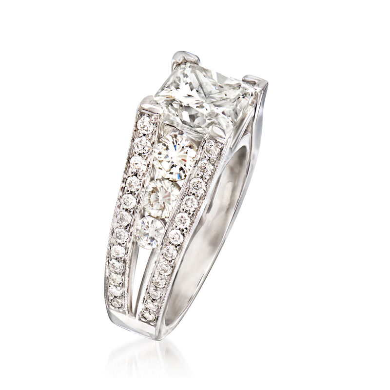 Majestic Collection 4.60 ct. t.w. Diamond Ring in 18kt White Gold. Size 7 image number 2