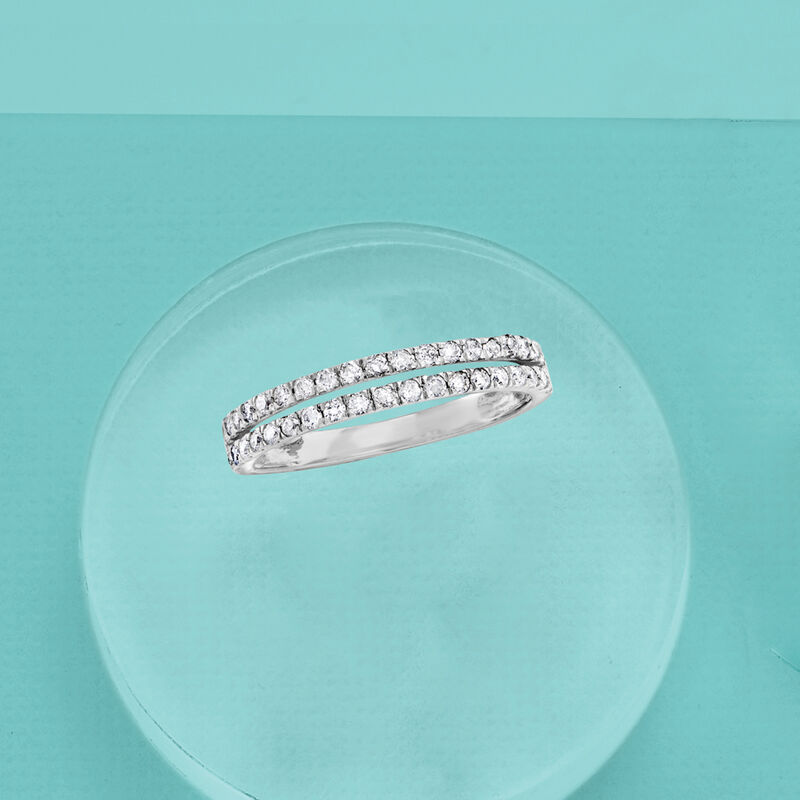 .50 ct. t.w. Diamond Open-Space Two-Row Ring in 14kt White Gold image number 3
