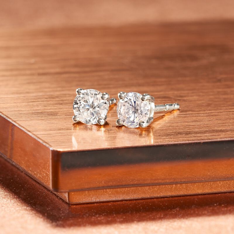 .50 ct. t.w. Diamond Stud Earrings in 14kt White Gold image number 3