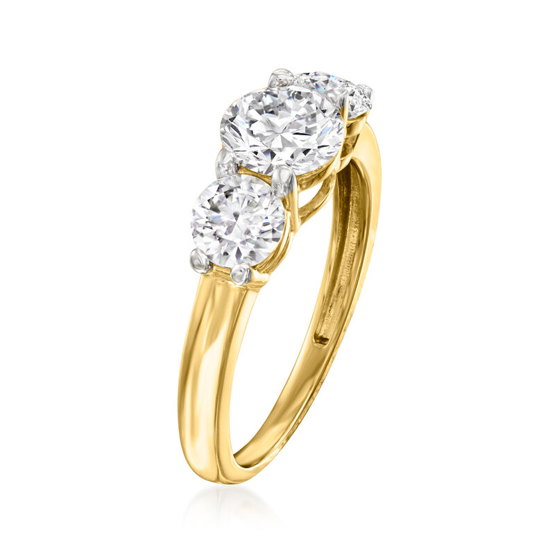 2.00 ct. t.w. CZ Ring in 14kt Yellow Gold image number 2