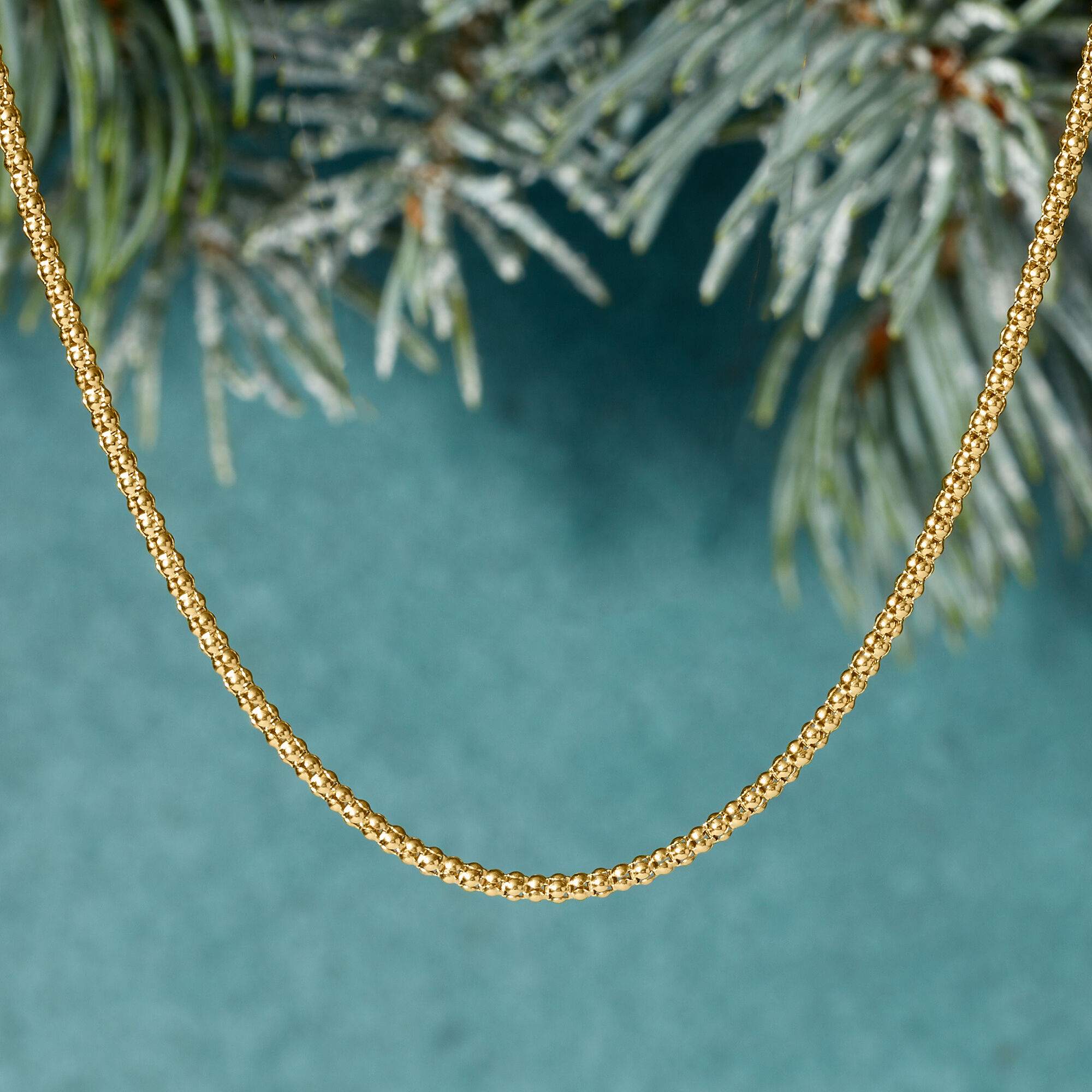 Italian 2mm 14kt Yellow Gold Popcorn-Chain Necklace | Ross Simons