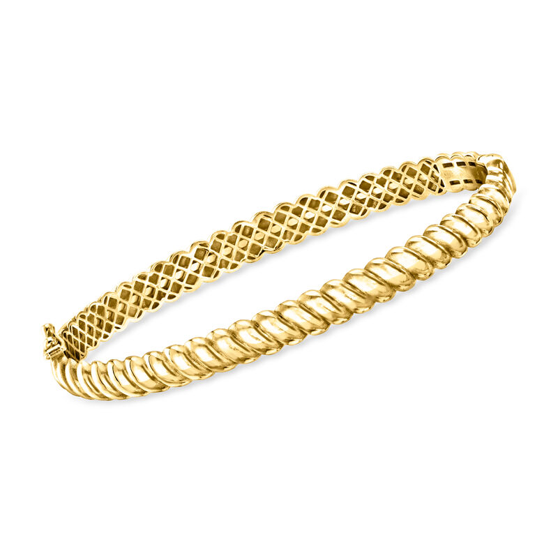 18kt Gold Vermeil Twisted Bangle Bracelet image number 0