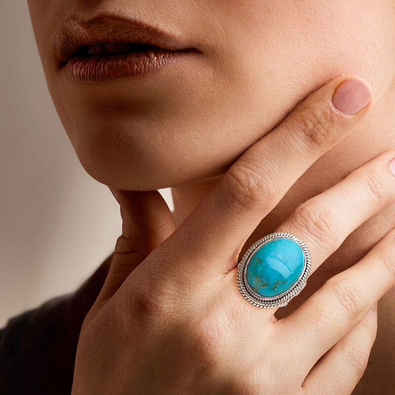Turquoise Ring in Sterling Silver image number 1
