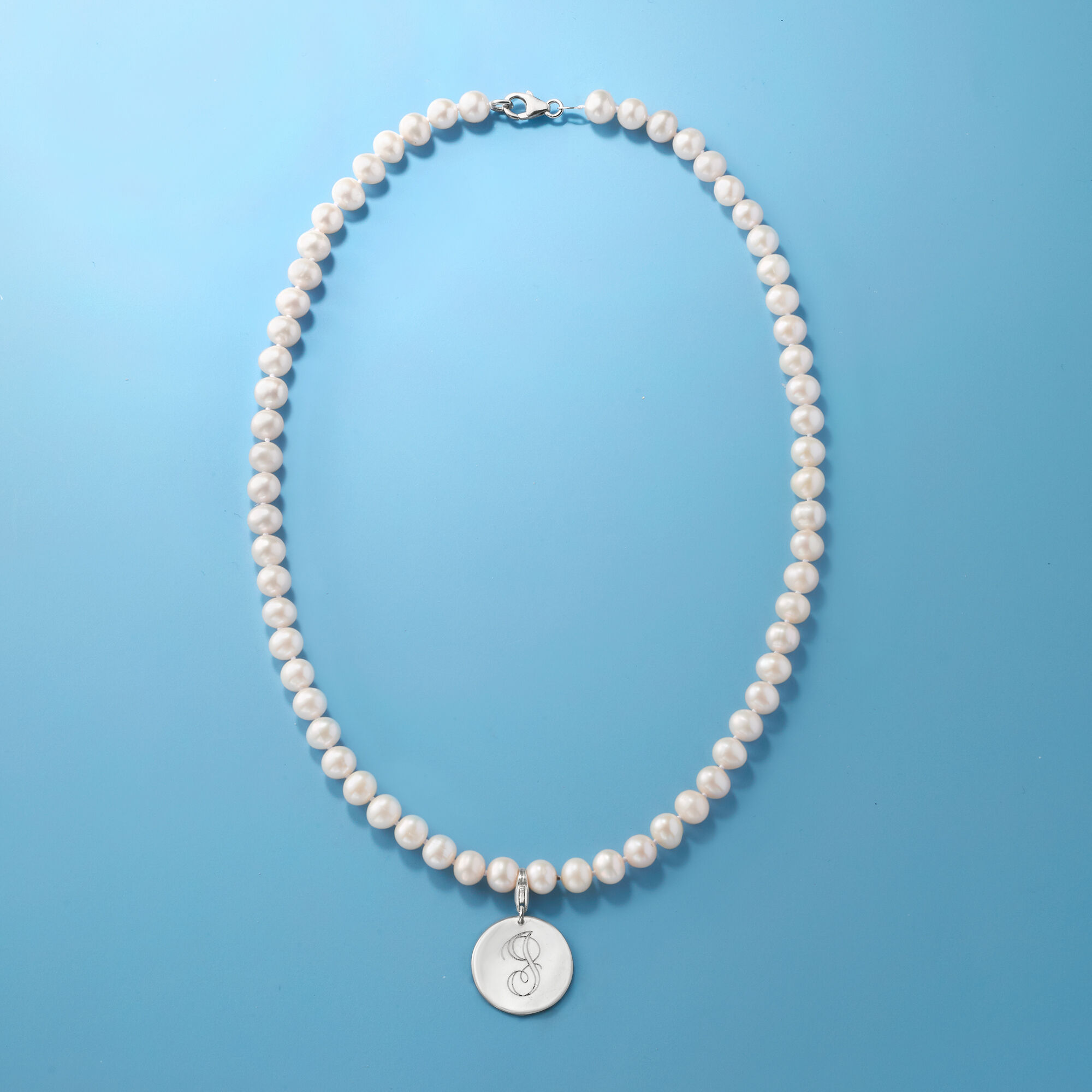Monogram - 6-7mm Cultured Pearl Necklace with Sterling