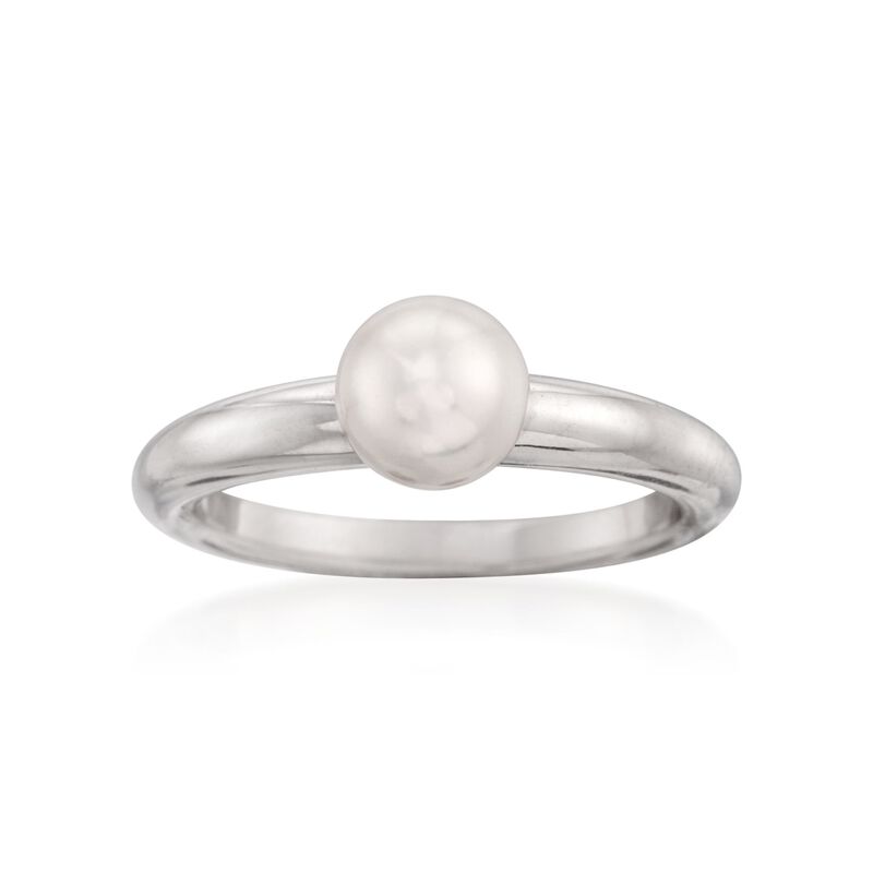Mikimoto 6.5mm A+ Akoya Pearl Ring in 18kt White Gold     image number 0