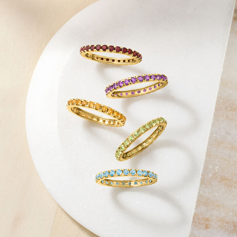 1.00 ct. t.w. Garnet Eternity Band in 14kt Yellow Gold image number 4