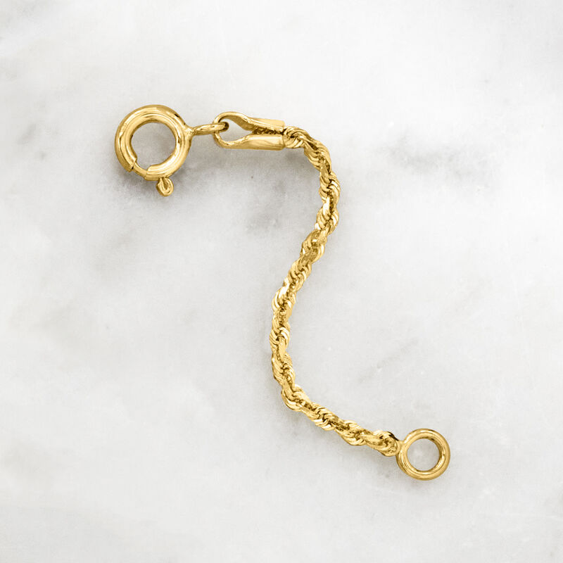 1.8mm 14kt Yellow Gold Rope-Chain Necklace Extender. 2&quot; image number 2