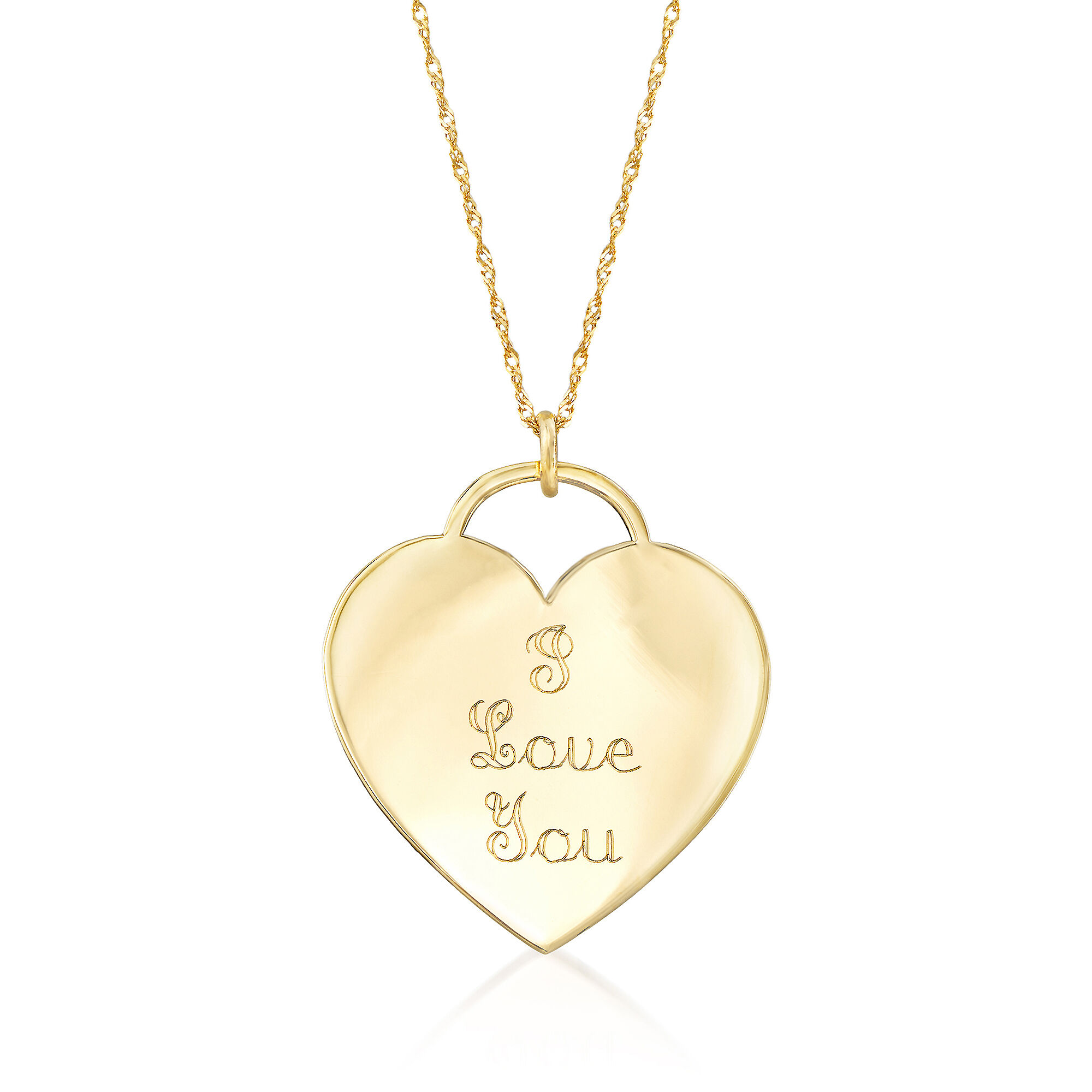 14kt Yellow Gold Heart-Shaped 