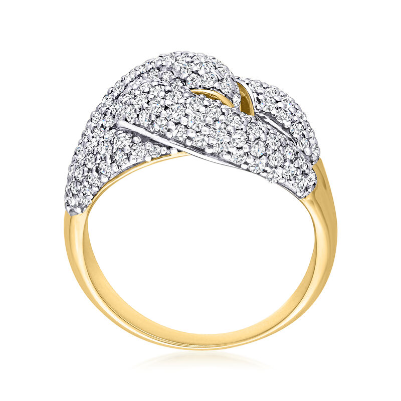 1.40 ct. t.w. Diamond Interlocking-Loop Ring in 14kt Two-Tone Gold image number 2