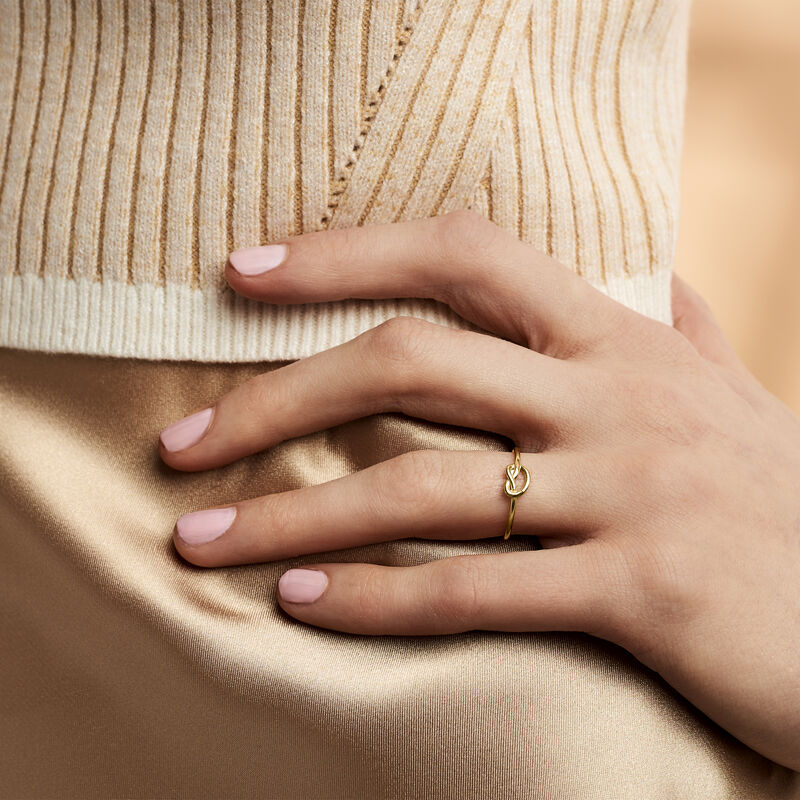 Italian 14kt Yellow Gold Love Knot Ring image number 4