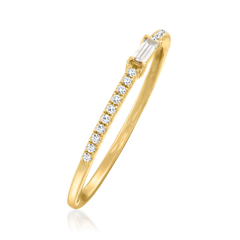 .15 ct. t.w. Baguette and Round Diamond Ring in 14kt Yellow Gold image number 1