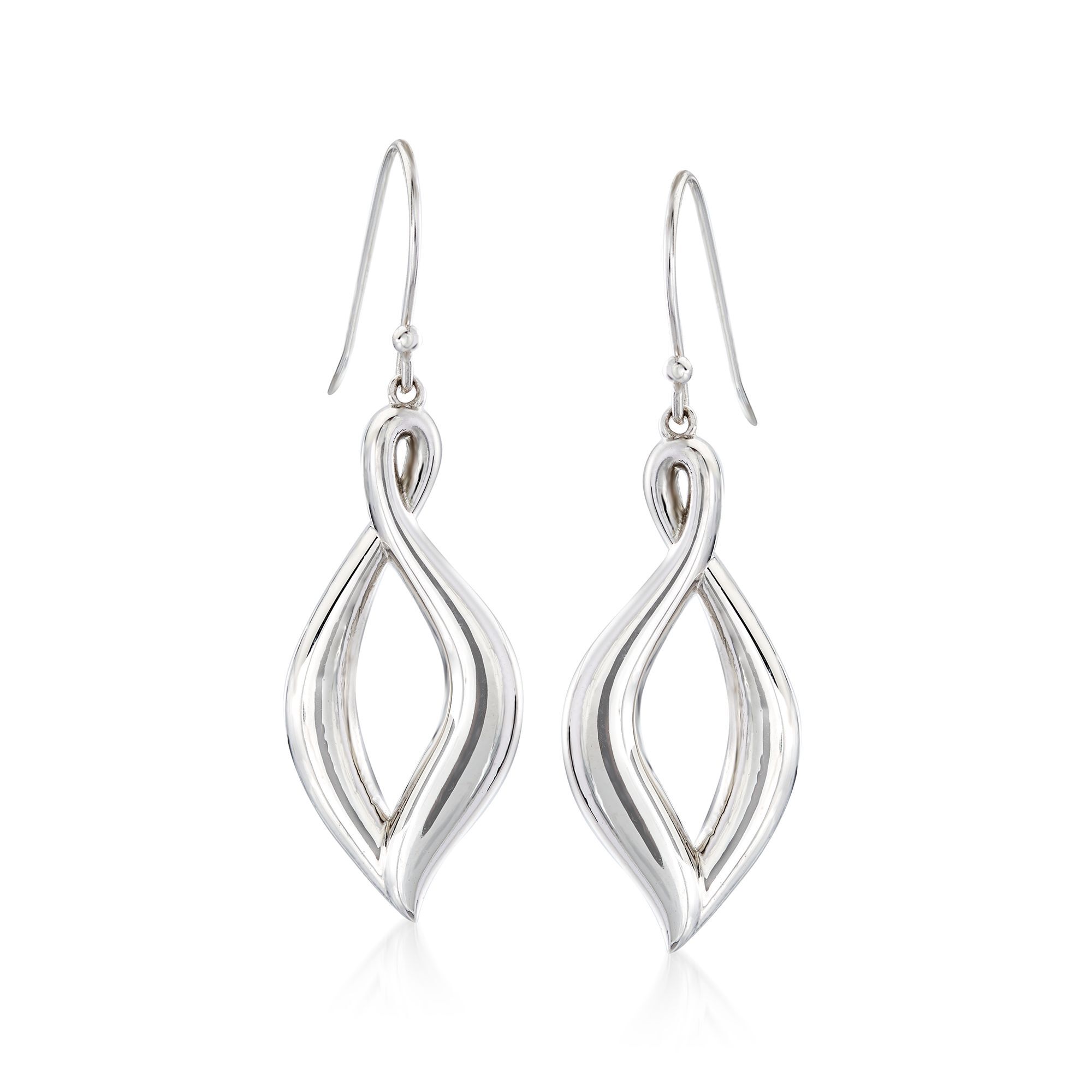 ★SENTIMENTS★ NO.561 [SILVER] EARRING Sterling Silver Modern Twist Earrings
