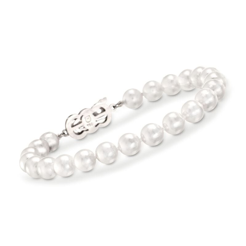 Mikimoto 4-7mm A1 Akoya Pearl Jewelry Set: Earrings, Bracelet, and Necklace with 18kt White Gold image number 4