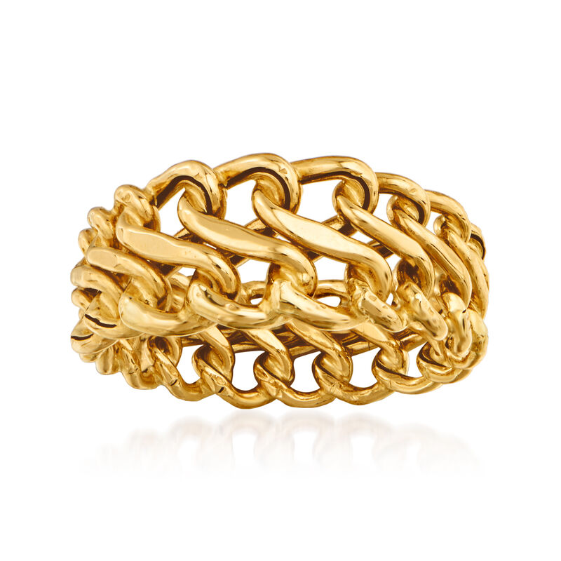 Italian 14kt Yellow Gold Graduated Infinity Ring image number 0