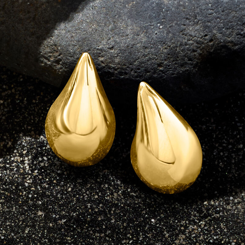 14kt Yellow Gold Teardrop Earrings image number 4