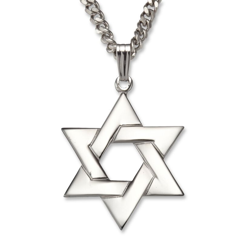 Star of David Necklace Pendant in Sterling Silver image number 0