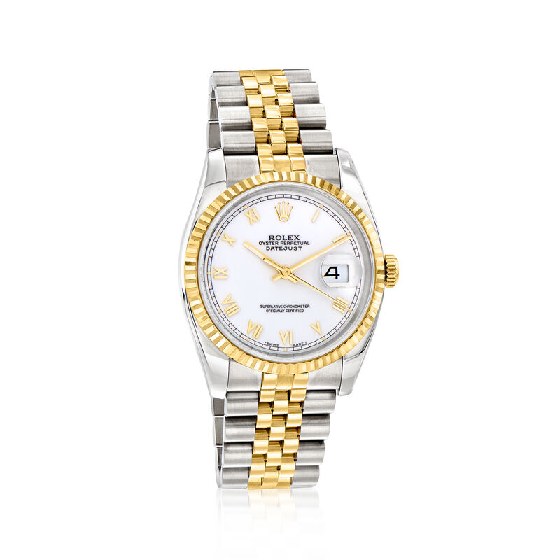 Pre-Owned Rolex Datejust Men's 36mm Automatic Stainless Steel and 18kt Yellow Gold Watch  image number 0