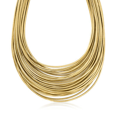 Italian Multi-Strand Flex Necklace with 18kt Gold Over Sterling