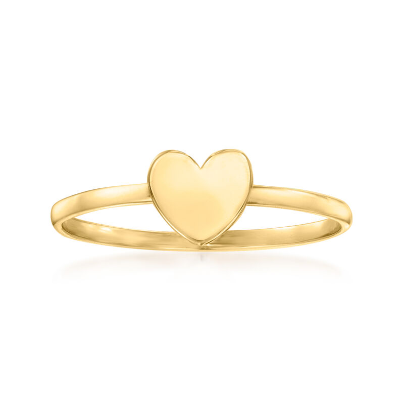 10kt Yellow Gold Heart Ring image number 0