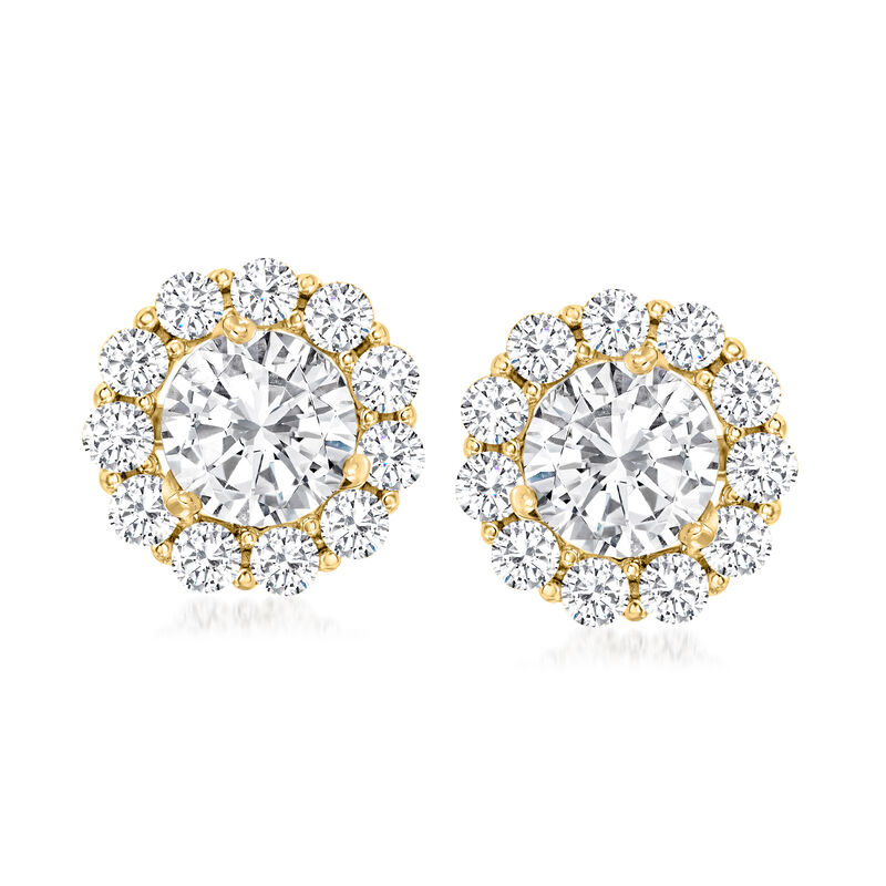1.50 ct. t.w. Diamond Earring Jackets in 14kt Yellow Gold image number 2