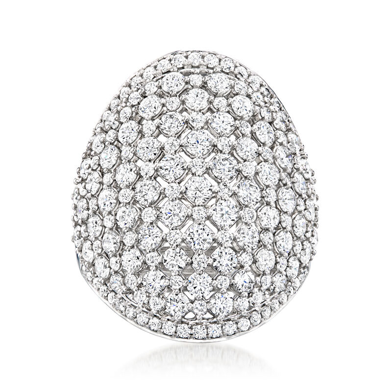 3.50 ct. t.w. Lab-Grown Diamond Cocktail Ring in 14kt White Gold. Size 8 image number 0