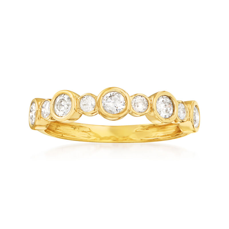 .50 ct. t.w. Bezel-Set Diamond Ring in 14kt Yellow Gold image number 0