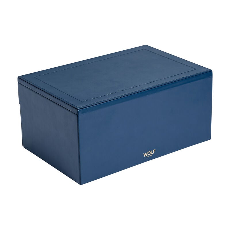 WOLF &quot;Sophia&quot; Indigo Leather Jewelry Box image number 4