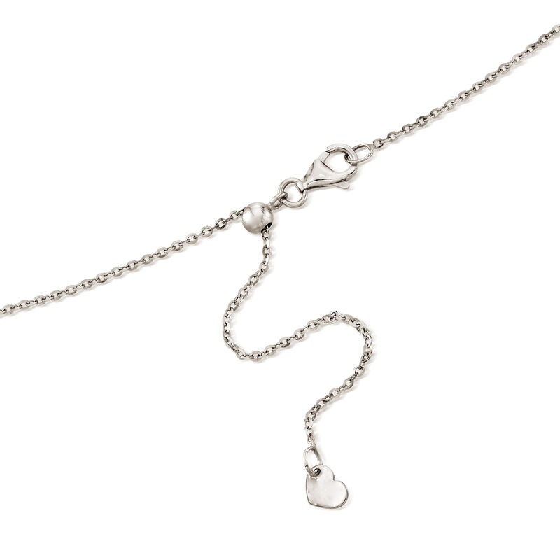 .28 ct. t.w. Diamond Station Necklace in 14kt White Gold. image number 2