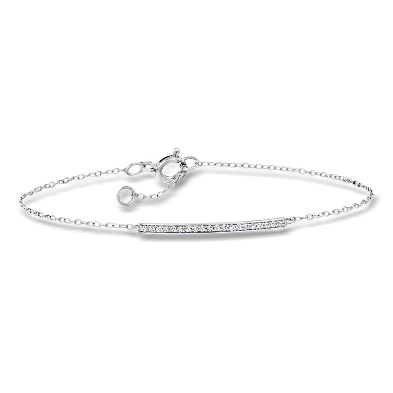 .10 ct. t.w. Diamond Bar Bracelet in Sterling Silver image number 0