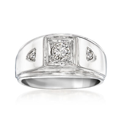 C. 1970 Vintage .36 ct. t.w. Diamond Ring in 14kt White Gold