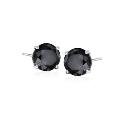 2.00 ct. t.w. Black Diamond Stud Earrings in 14kt White Gold