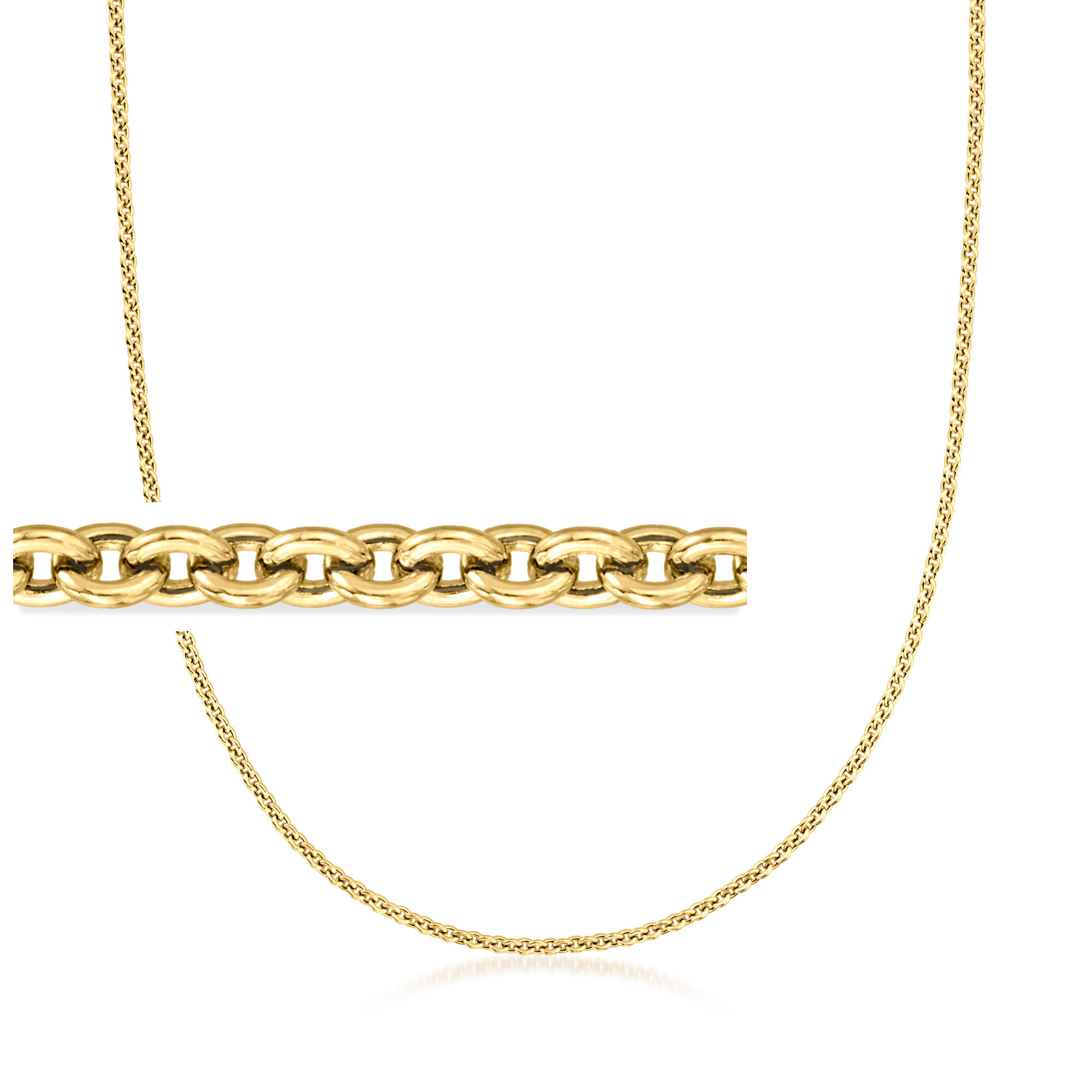 2.2mm 14kt Yellow Gold Cable-Chain Necklace | Ross Simons