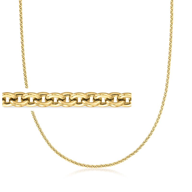 2.2mm 14kt Yellow Gold Cable-Chain Necklace image number 0
