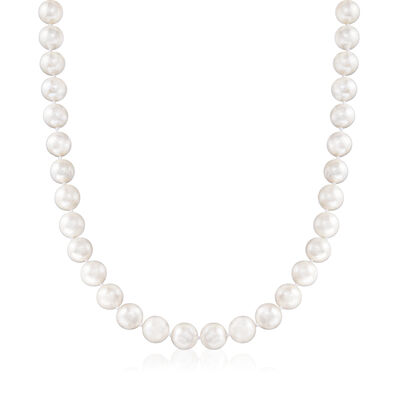 10-11mm Cultured Pearl Necklace with Sterling Silver Magnetic Clasp