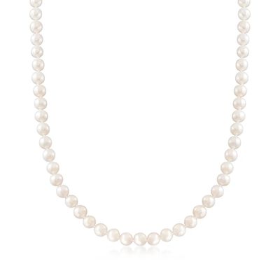 6-7mm Cultured Pearl Necklace with 14kt White Gold