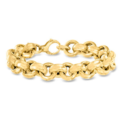 Italian 14kt Yellow Gold Rolo-Link Bracelet