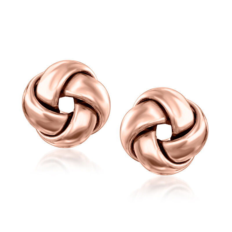 Italian Tri-Colored Sterling Silver Jewelry Set: Three Pairs of Love Knot Earrings image number 4