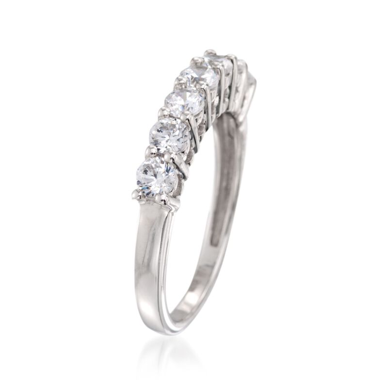 1.00 ct. t.w. CZ Seven-Stone Ring in 14kt White Gold image number 2