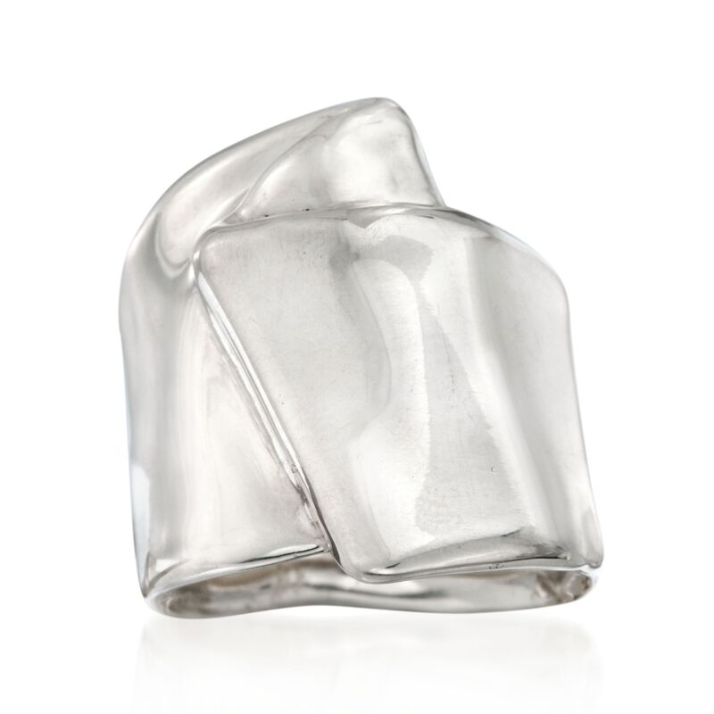 Sterling Silver Overlapping Ribbon Ring image number 0
