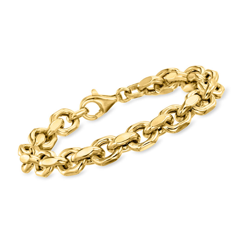 Italian 18kt Gold Over Sterling Cable-Link Bracelet image number 0